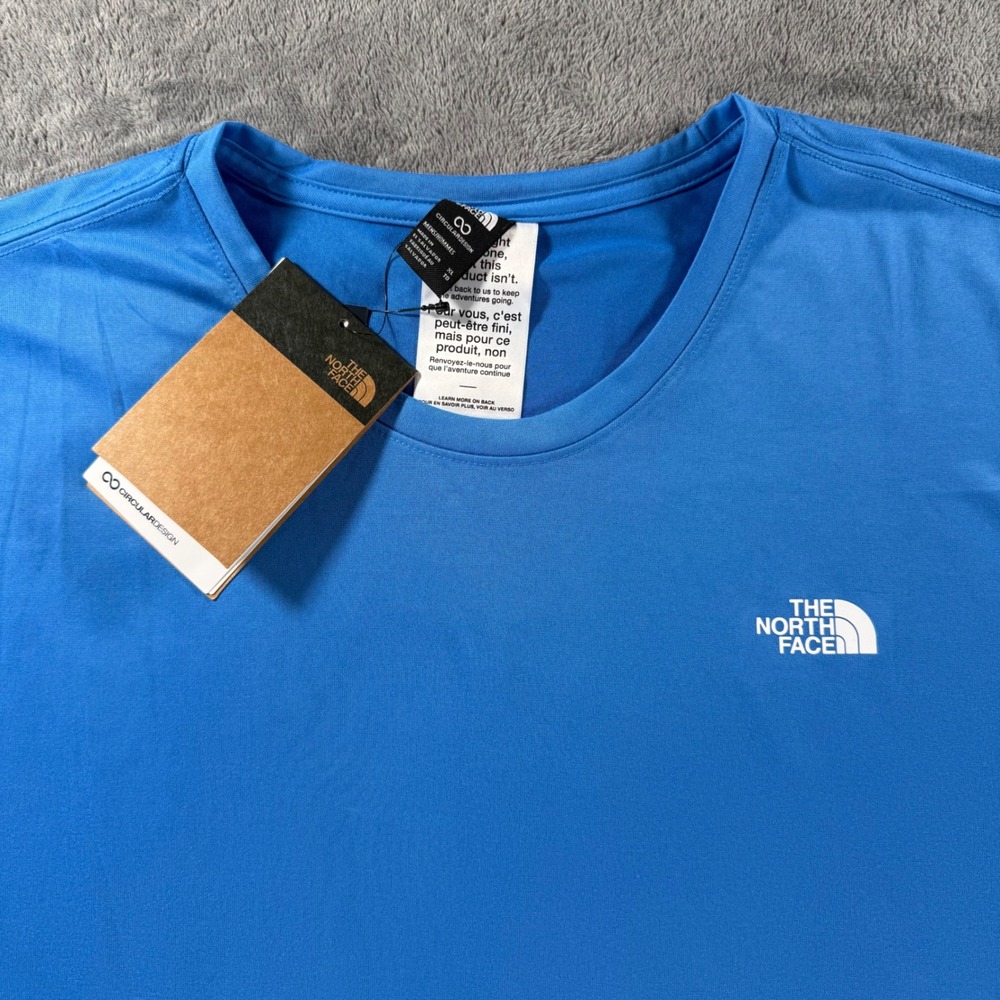 The North Face Elevation Tee Mens XL Blue FlashDry Circular NF0A82X7LV6